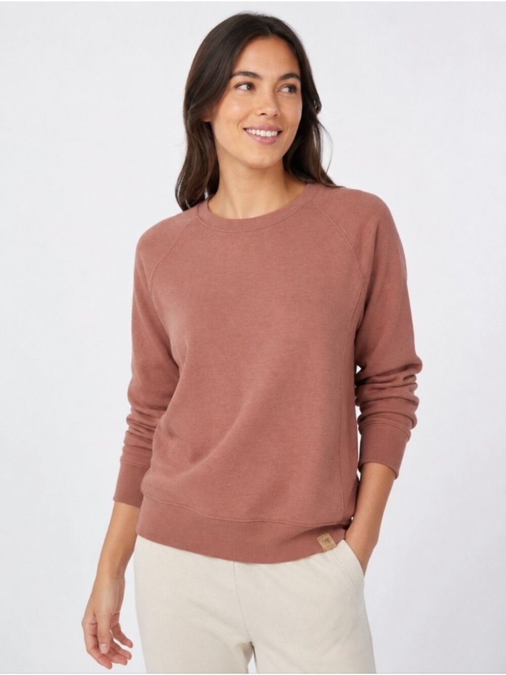 Tentree Dusty Rose Organic Cotton Crewneck Sweatshirt Size Small